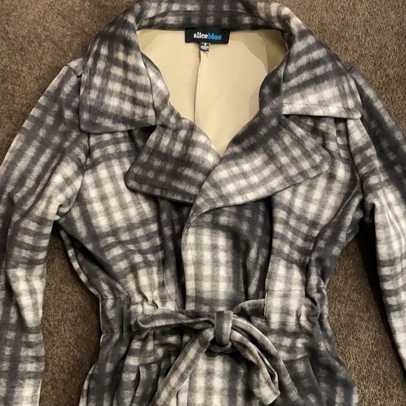 Black grey cream squared spring jacket - Picture 2 of 4